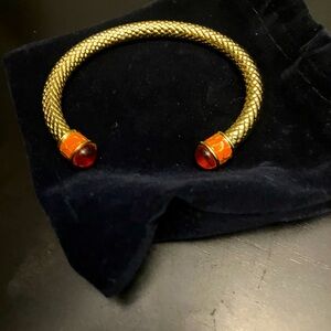 Halcyon Minoan Torque Orange and Gold Bangle